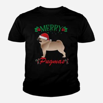 Funny Merry Christmas Pug Dog Lover Pug Gift Kid T-Shirt - Seseable