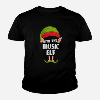 Funny Music Elf Matching Family Group Pj Christmas Kid T-Shirt - Seseable