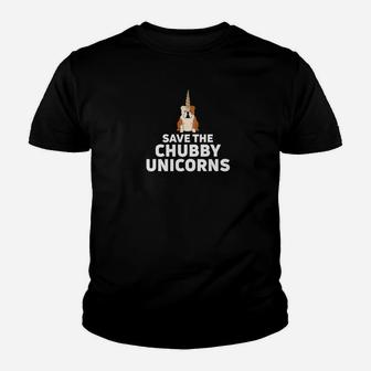 Funny Save The Chubby Unicorns Bulldog Gift Kid T-Shirt - Seseable