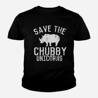 Funny Save The Chubby Unicorns Fat Rhino Vintage Kid T-Shirt - Seseable