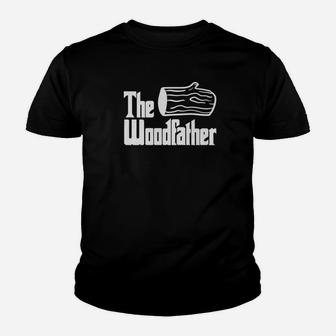 Funny The Woodfather Fathers Day Woodworker Carpenter Dad Premium Kid T-Shirt - Seseable