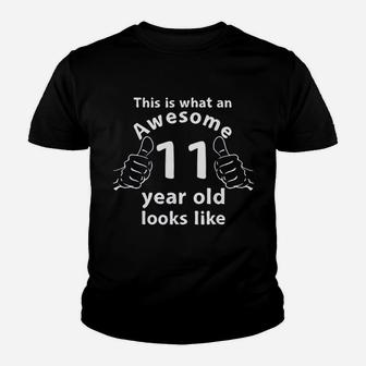 Funny This Is What An Awesome 11 Year Old Looks Like Kid T-Shirt - Seseable