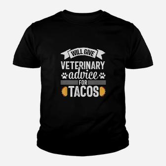 Funny Vet Tech Tacos Veterinary Assistant Animal Lover Gift Kid T-Shirt - Seseable