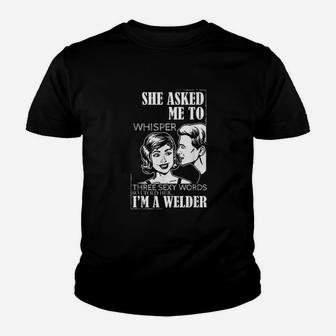 Funny Welder For Welding Dads, dad birthday gifts Kid T-Shirt - Seseable