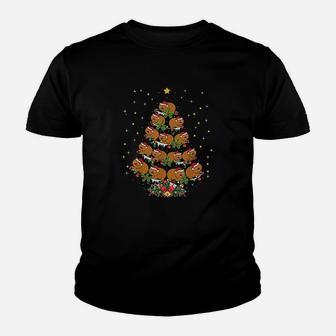 Funny Wombat Animal Lover Xmas Gift Wombat Christmas Tree Kid T-Shirt - Seseable