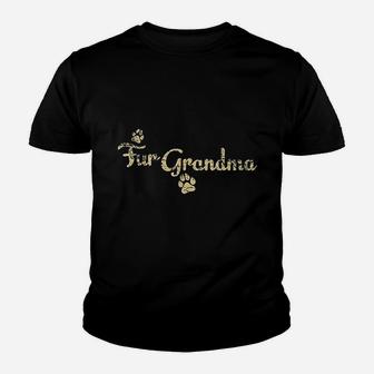 Fur Grandma Funny Dog Or Cat Lover Owner Gift Kid T-Shirt - Seseable