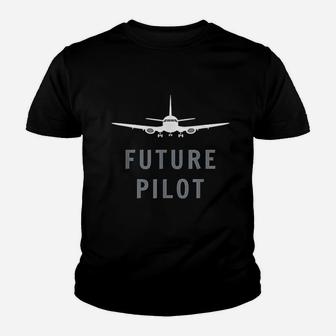 Future Pilot Airplane Pilot Aviation Gift Kid T-Shirt - Seseable