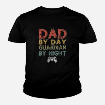 Gamer Dad By Day Guardian By Night Gaming Kid T-Shirt - Seseable