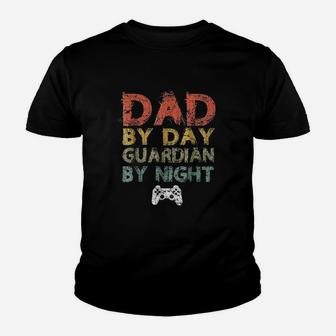 Gamer Dad Dad By Day Guardian By Night Gaming Kid T-Shirt - Seseable