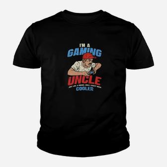 Gamer Uncle Funny Gaming Gaming Dad Premium Kid T-Shirt - Seseable