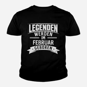 Geboren Februar Geburtstag Geburt Kinder T-Shirt - Seseable