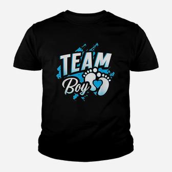 Gender Reveal Team Boy Baby Shower Party Gift Pink Blue Day Kid T-Shirt - Seseable