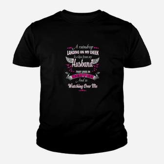 Gift For Wives Loss Husband Memorial My Husband In Heaven Kid T-Shirt - Seseable