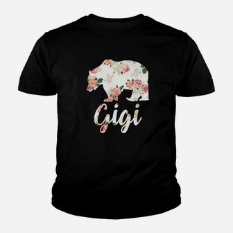 Gigi Bear Floral Family Christmas Matching Gift Kid T-Shirt | Seseable UK