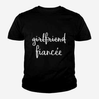 Girlfriend Fiancee Funny Fiance Engagement Party Kid T-Shirt - Seseable