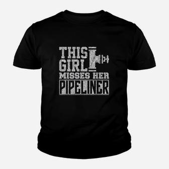 Girlfriend Wife Pipeliner Welder Welding Pipeline Gift Kid T-Shirt - Seseable