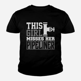 Girlfriend Wife Pipeliner Welder Welding Pipeline Kid T-Shirt - Seseable