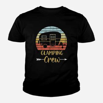 Glamping Crew Funny Matching Family Girls Camping Trip Kid T-Shirt - Seseable