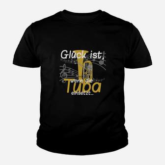 Glück Ist Wenn Die Tuba Einsetzt Kinder T-Shirt - Seseable