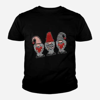 Gnomes Love Heart Women Valentines Day Heart Graphic Kid T-Shirt | Seseable CA