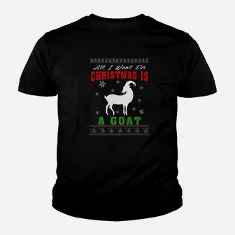 Goa All I Want For Christmas Is A Goat Kid T-Shirt - Seseable