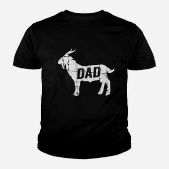 Goat Dad Greatest Of All Time Funny Fathers Day Kid T-Shirt - Seseable