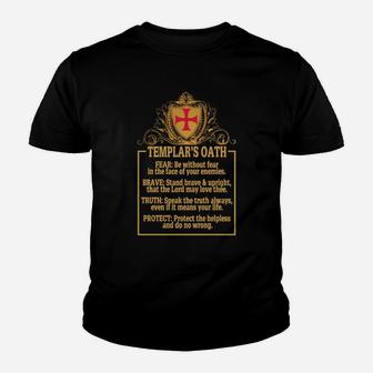 Gods Warrior - Templars Oath Kid T-Shirt - Seseable