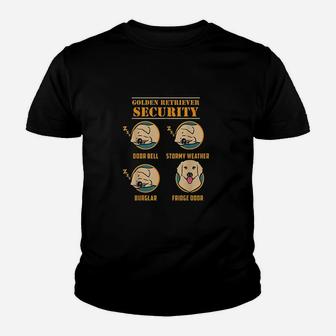 Golden Retriever Golden Retriever Security Funny Dog Kid T-Shirt - Seseable