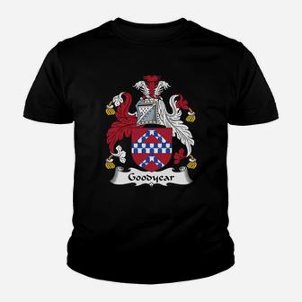 Goodyear Family Crest Coat Of Arms British Family Crests Kid T-Shirt | Seseable CA