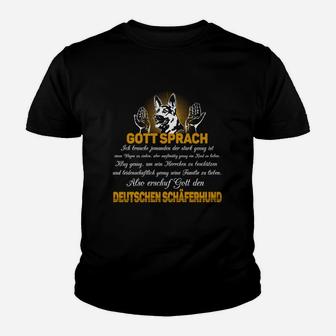 Gott Schuf Den Schäferhund Kinder T-Shirt - Seseable