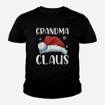 Grandma Claus Santa Hat Christmas Matching Family Kid T-Shirt - Seseable