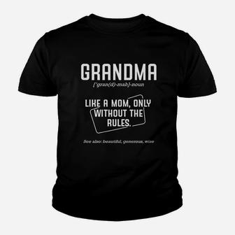 Grandma Definition Funny Family Grandmother Quotes Sayings Kid T-Shirt | Seseable FR