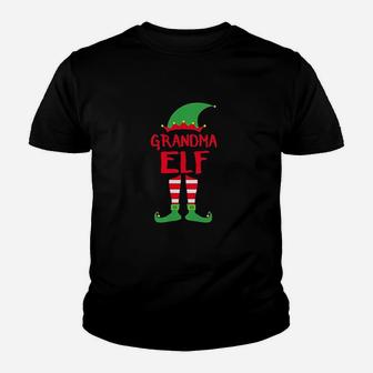Grandma Elf Christmas Family Matching Pajamas Gift Kid T-Shirt - Seseable