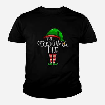 Grandma Elf Group Matching Family Christmas Kid T-Shirt - Seseable