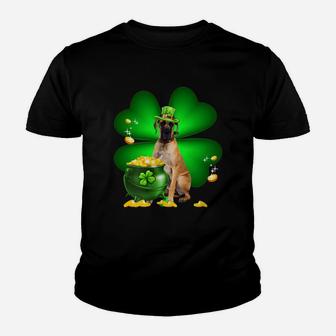 Great Dane Shamrock St Patricks Day Irish Great Dog Lovers Kid T-Shirt - Seseable