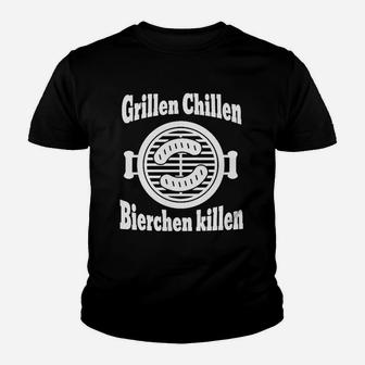 Grillen Chillen Bierchen Killen Kinder T-Shirt - Seseable