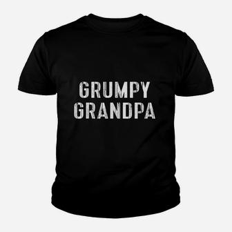 Grumpy Grandpa Papa Gramps Grouchy Grandfather Kid T-Shirt - Seseable