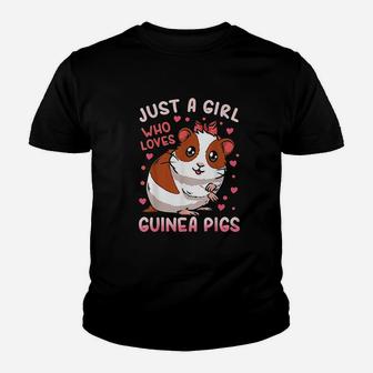 Guinea Pig Just A Girl Who Loves Guinea Pigs Kid T-Shirt - Seseable