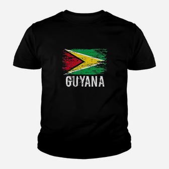 Guyanese Flag Pride Vintage Guyanese Root Gift Guyana Kid T-Shirt - Seseable