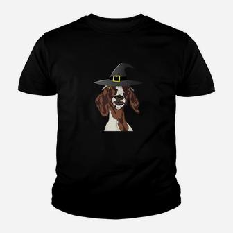 Halloween Goat Costume Halloween Goat In A Hat Costume Tee Kid T-Shirt - Seseable