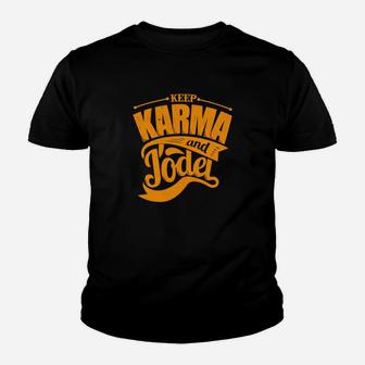 Halten Sie Karma Orange Kinder T-Shirt - Seseable