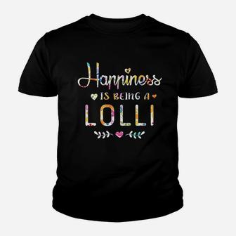 Happiness Is Being A Lolli Cute Grandma Christmas Gift Kid T-Shirt - Seseable