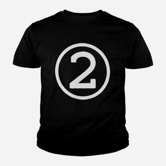 Happy Family Clothing Second Birthday Modern Circle Number Two Kid T-Shirt - Seseable