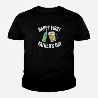 Happy First Fathers Day New Dad Gifts Premium Kid T-Shirt - Seseable