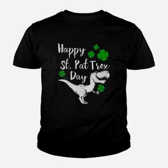 Happy St Pat Trex Day Dinosaur St Patricks Day Kid T-Shirt - Seseable