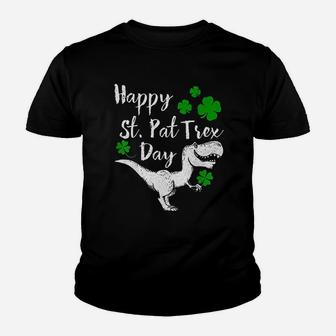 Happy St Pat Trex Day Dinosaur St Patrick's Day Youth T-shirt - Seseable