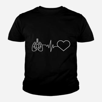 Heartbeat Heart Love Respiratory Therapist Gifts Kid T-Shirt - Seseable