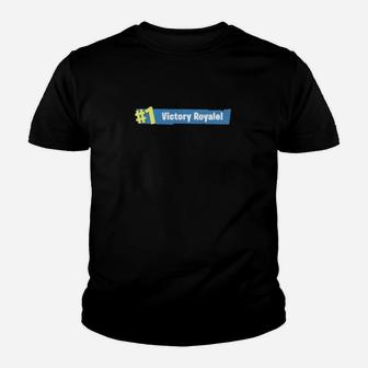 Herren Gaming Kinder Tshirt Victory Royale, Gamer Bekleidung Schwarz - Seseable