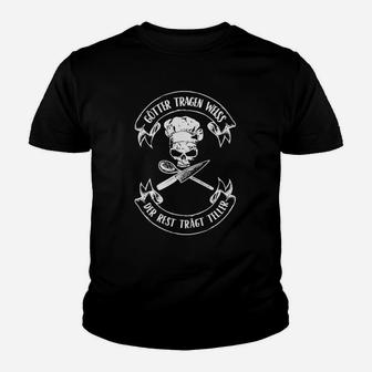 Herren Kinder Tshirt Piratenmotiv Gut, Böse, Pirat in Schwarz, Piraten Spruch Tee - Seseable