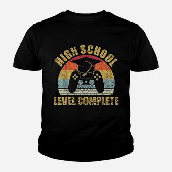High School Graduation Level Complete Gamer Graduation Kid T-Shirt - Seseable